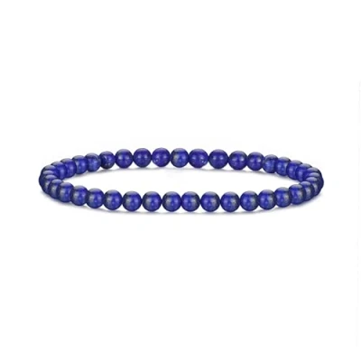 Image of Philip Jones Lapis Mini Beaded Gemstone Stretch Bracelet