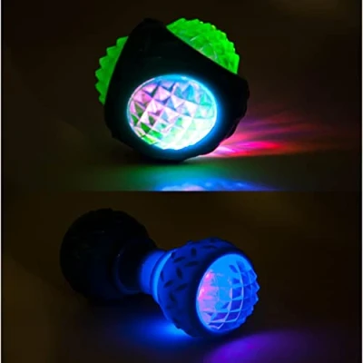 Image of Petopedia 2 X Squeaky LIGHT UP Balls for Dog BOUNCY Chew Toys Toy DUMBBELL Flashing Teething Indoor Interactive Boredom ((Pack of 2))