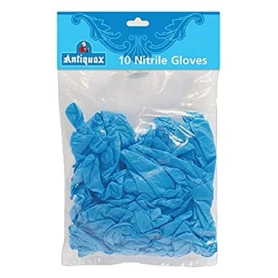 Image of ANTIQUAX ANTQGL010 Nitrile Gloves, Blue, Set of 10 Piece