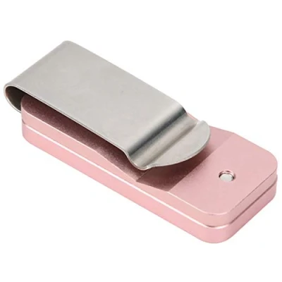 Image of Keenso Cue Chalk Holder Clip, Portable Aluminum Billiard Magnetic Snooker Pool With Belt Clip Table Stick Tip Billiards Supplies