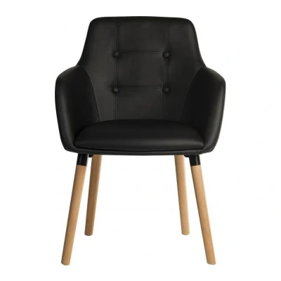 Image of Teknik Four Legged Chair PU Black Reception