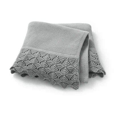Image of Hadetoto Cotton Baby Blanket for Newborn Soft Knit Boy Girl Blankets Essentials Gift 100 x 80cm (Baby Grey)