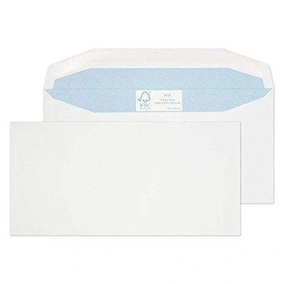 Image of Blake Purely Environmental DL 110 x 220 mm 90 gsm FSC Certified Gummed Mailer Envelopes (FSC275) White Pack of 1000