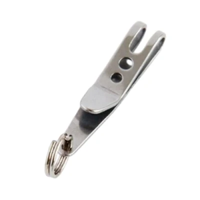 Image of Ralondbey Stainless Steel Suspension Clip Outdoor Belt Pocket Hanger For Keys Knife