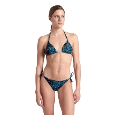 Image of Arena Womens Water Print String Bikini Triangle Two Pieces, Animalier, M EU