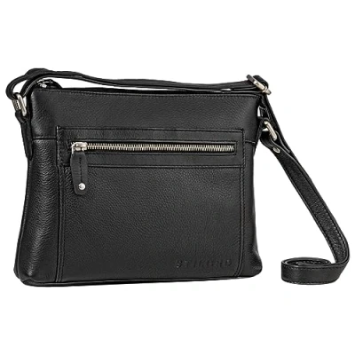 Image of STILORD &#039;Wanda&#039; Leather Handbag Ladies Small Casual Bag for Women Elegant Shoulder Shopping Party Vintage Crossbody Genuine Leather, Colour:Black