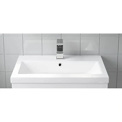 Image of Bathroom Vanity Basin Sink Only Single Tap Hole White