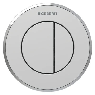 Image of Geberit Type 10 Pneumatic Dual Flush Button Sigma Concealed Cistern Matt Chrome / Gloss (116.056.JQ.1)