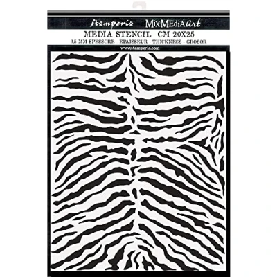 Image of Stamperia Thick Stencil Savana Zebra Pattern