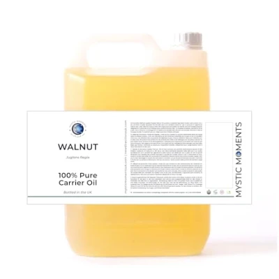 Image of Mystic Moments Walnut Carrier Oil 5 Litres Pure &amp; Natural Perfect For Hair, Face, Nails, Aromatherapy, Massage and Dilution Vegan GMO Free