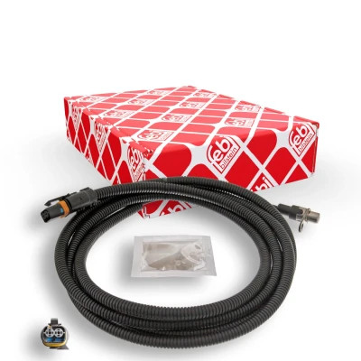 Image of 81271206189 ABS Sensor FEBI BILSTEIN 40546 Rear Axle Right with grease 1250Ohm 2530mm 2595mm