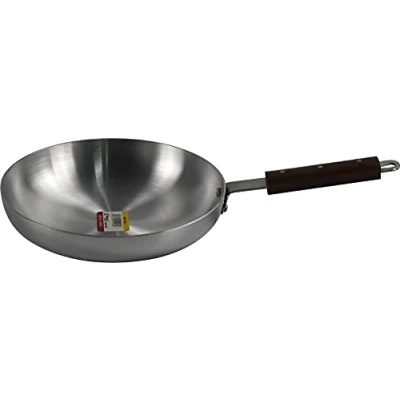 Image of Sterling Ventures Ashley Cook Aluminium Frying Pan with Heavy Gauge Wooden Handle (28cm)