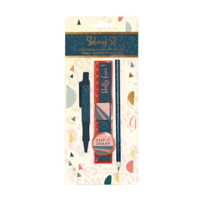 Image of Design Group 5 Piece Totally Fierce Stationery Set Pen Pencil Ruler Eraser Sharpener Student
