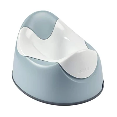 Image of BÉABA Baby&#039;s Training Potty Ergonomic Baby Non slip Hygienic Easy care Handgrips on the seat Made In France Green Blue