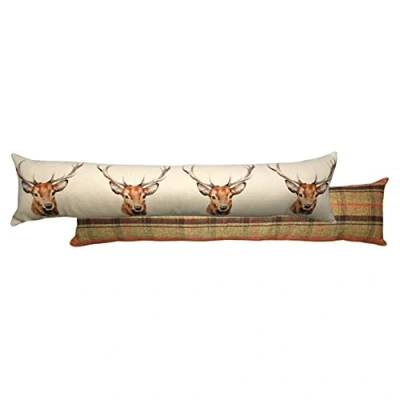 Image of Evans Lichfield Hunter Stag Draught Excluder, Multi, 92 x 23 cm
