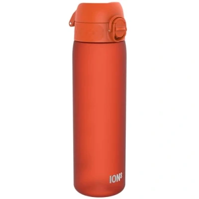 Image of Ion8 Water Bottle, 500 ml/18 oz, Leak Proof, Easy to Open, Secure Lock, Dishwasher Safe, BPA Free, Hygienic Flip Cover, Carry Handle, Fits Cup Holders, Clean, Carbon Neutral, Hearty Orange
