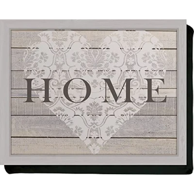 Image of Creative Tops Everyday Home Lap Tray with Cushion, Bean Bag Cushioned, 44 x 34cm, Grey