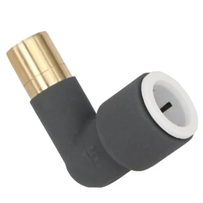 Image of Radiator Valve Reducer Elbow Compression Anthracite 15mm x Push fit
