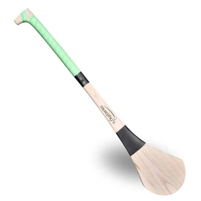 Image of Murphy&#039;s Intro Gripped Ash Hurling and Camogie Stick, Pre Gripped, Official, Durable Comfy, Begginer Level, Young Player, GAA Fluo Green Grip, Sizes 26 inch