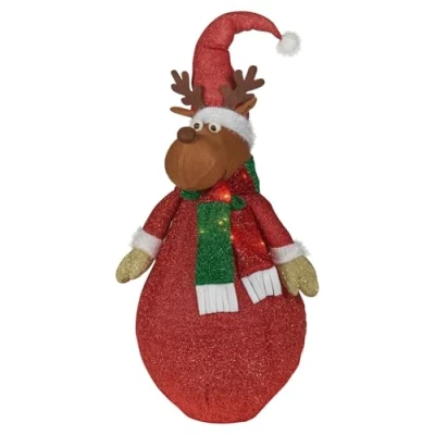 Image of URBNLIVING 1M Collapsible XXL Illuminated Reindeer Christmas Toy Xmas Festive Decoration Light up LED Indoor Outdoor Home Décor for Kids