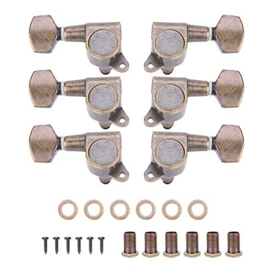 Image of Guitar Tuning Pegs, Pegs Locking Tuners Machine Heads for Acoustic Electric 3L3R, 6L, 6R (Optional)(3L3R)