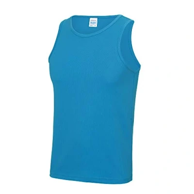 Image of Just Cool Mens Sports Gym Plain Tank / Vest Top (L) (Sapphire Blue)