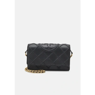 Image of Tory Burch Fleming SOFT Chain Wallet Across body bag, Women&#039;s, Size: One Size, Black