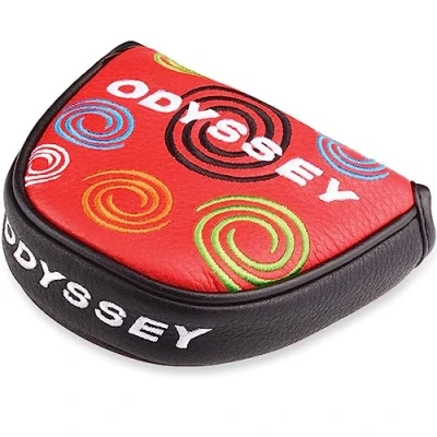 Image of Callaway Premium All Leather Putter Headcover 2024 Unisex Red Mallet