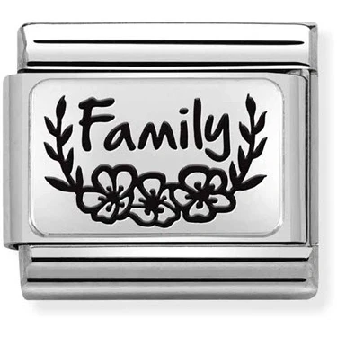 Image of Nomination Family Flowers Charm