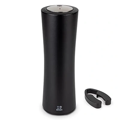 Image of Peugeot Elis Reverse Electric Corkscrew Rechargeable Automatic Bottle Opener with Foil Cutter Wood, Black, 21cm