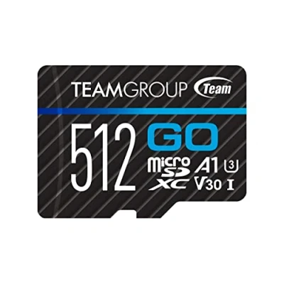 Image of TEAMGROUP GO Card 512GB Micro SD for GoPro &amp; Action Cameras, MicroSDXC UHS I U3 High Speed Flash Memory with Adapter Outdoor, Sports, 4K Shooting TGUSDX512GU303