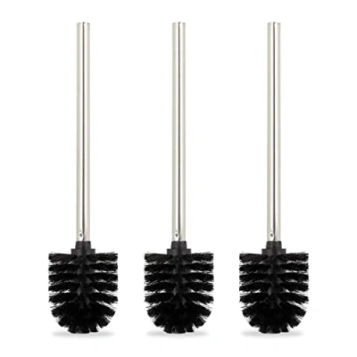 Image of Relaxdays Toilet Brushes, 80% plastic 20% stainless steel, Black, 35 x 8 cm