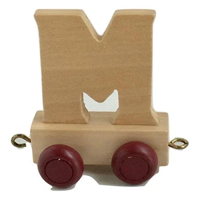 Image of Childrens Personalised Wooden Alphabet Letter Train A Z Name Set All Letters Available (Letter M)