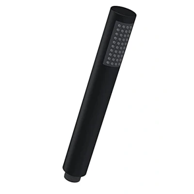 Image of nuie HO407 Accessories Modern Bathroom Round Easy Clean Minimalist Shower Single Function Handset, 210mm, Matt Black
