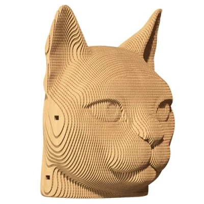 Image of CARTONIC 3D Puzzle Set Cat Cardboard Transforms Into Figure in Relief For All Ages 89 Pieces Jigsaw Puzzles