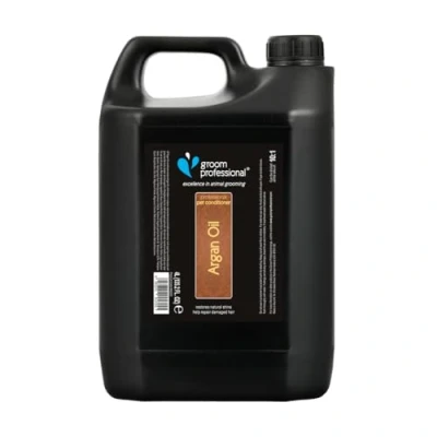 Image of GROOM PROFESSIONAL Argan Oil Dog Conditioner Repairing For Dogs with Damaged Hair Detangling Dry and Itchy Skin Renewing Formula, 4 Litre