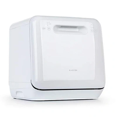 Image of Klarstein Aquatica Table Top Dishwasher Mini Dishwasher, Countertop 125 kWh/year, 2 Place Settings, Installation Free, 3 Programmes, Touch Control, Water Consumption: 5 L White