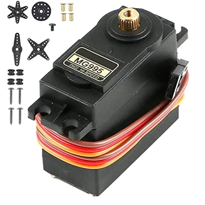 Image of MMOBIEL Micro Servo Motor Kit MG995 55g 90 for RC Drone/Car/Airplane/Helicopter/Vehicles/Robots/Compatible with Arduino Projects and Raspberry Pi Incl. Screws 4 Arms
