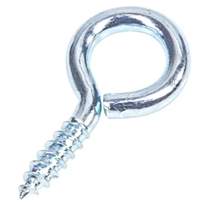 Image of 50x Small 19mm Steel Screw Eye Hooks