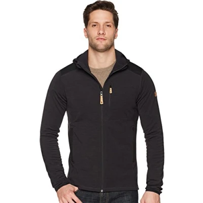 Image of Fjallraven Keb Fleece Hoodie M Sweatshirt Dark Grey Black, XS