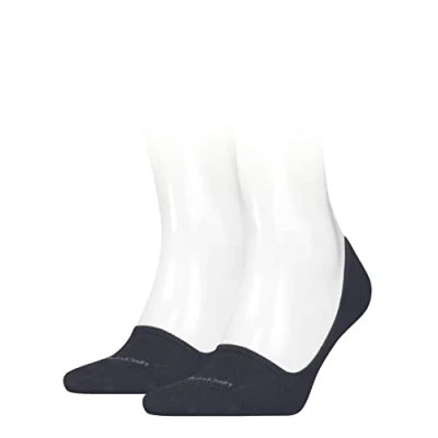 Image of Calvin Klein Men&#039;s Mid Cut Footie, Navy, 43/46 (Pack of 2)