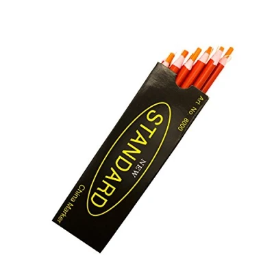 Image of HAND 12 Non Sharpening Wax China Marker Pencil, Orange Colour 17cm