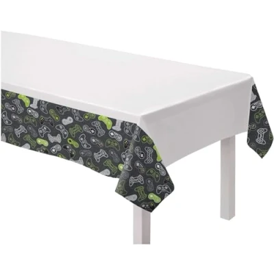 Image of Amscan 572948 Level Up Gamers Kids Birthday Party Paper Table Cover 1.3m