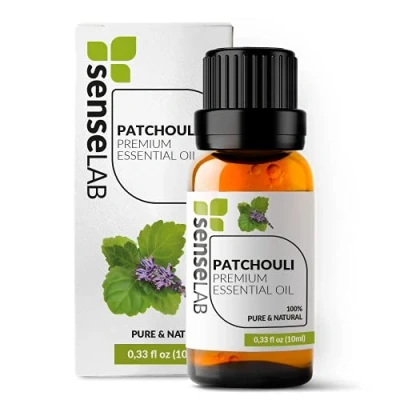 Image of SenseLAB Patchouli Essential Oil 100% Pure Extract Therapeutic Grade Oils Fragrance and Relaxation Hair Skin Care for Diffuser Humidifier(10 ml)