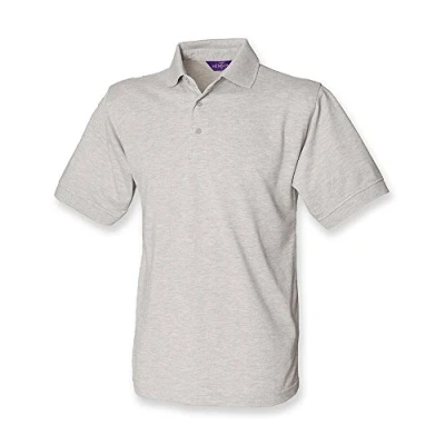 Image of Henbury Heavy Pique Polo Shirt : Color Heather Size M