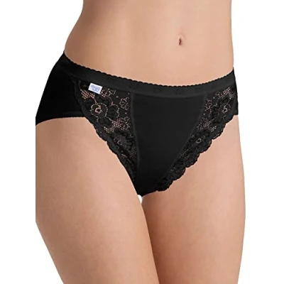 Image of Sloggi Women&#039;s Chic Tai Brief Size 12 pack of 4 Black