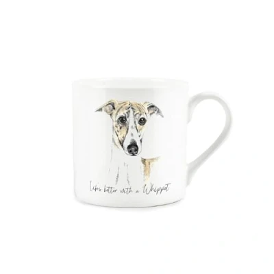 Image of Whippet Dog Gift Mug White Bone China Coffee/Tea Present by Rhiannon Chauncey