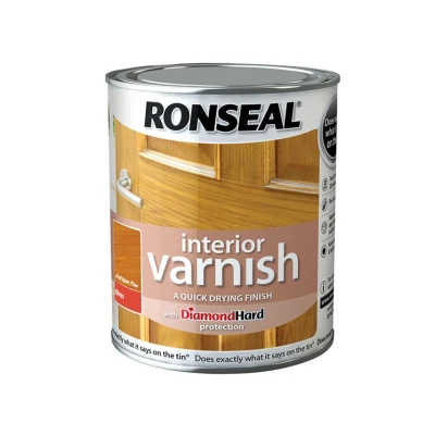 Image of Ronseal Interior Varnish Antique Pine Gloss 750ml