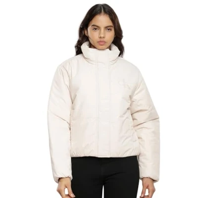 Image of Calvin Klein Jeans Women&#039;s Short Lightweight Padded Jacket J20J221883, Beige (Putty Beige), XL