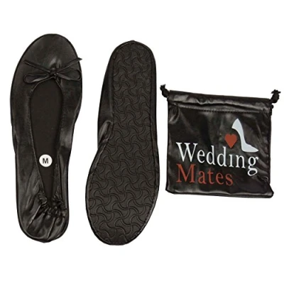 Image of Wedding Mates Women&#039;s After Party roll up Shoes (8/9 UK, Black)
